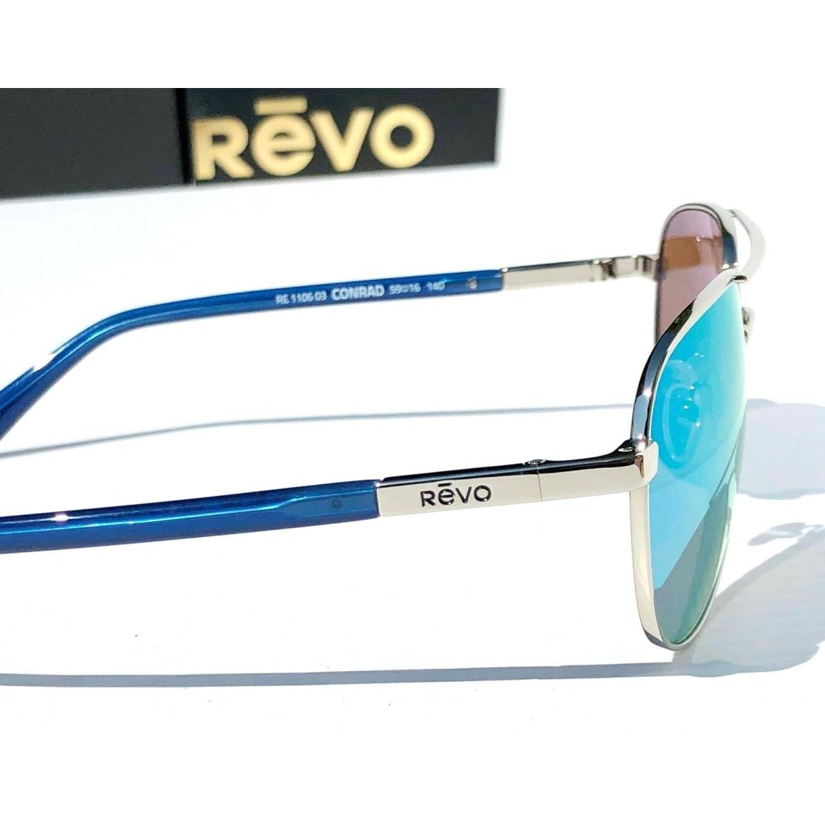 Revo sunglasses Conrad - Silver Frame, Blue Lens