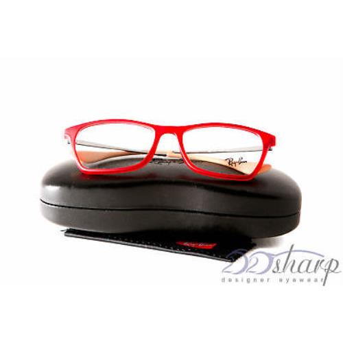 Ray Ban Eyeglasses-rb 7053 5525 Rubber Red