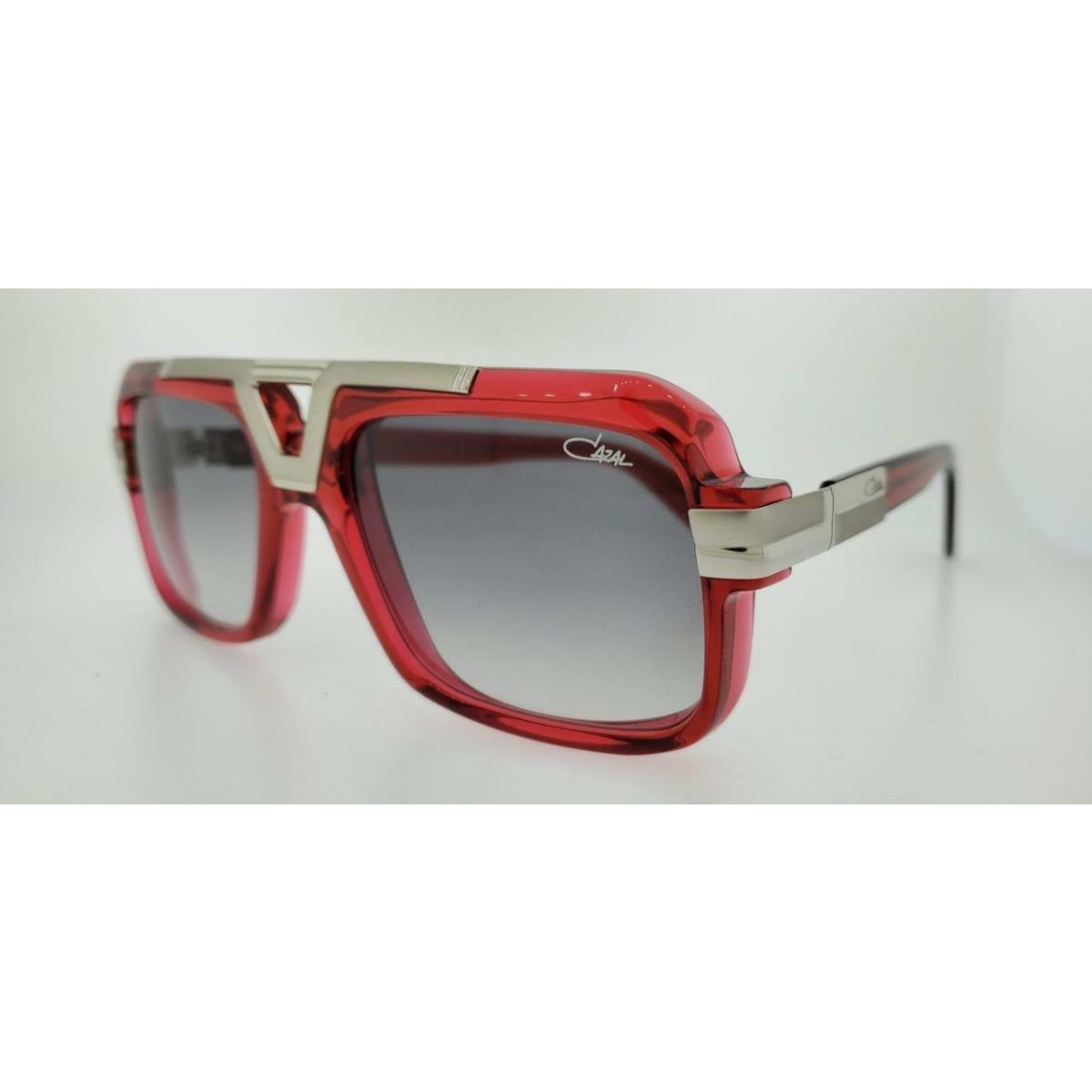 Cazal Sunglasses 664 004 56MM Red Frame with Grey Gradient Lenses