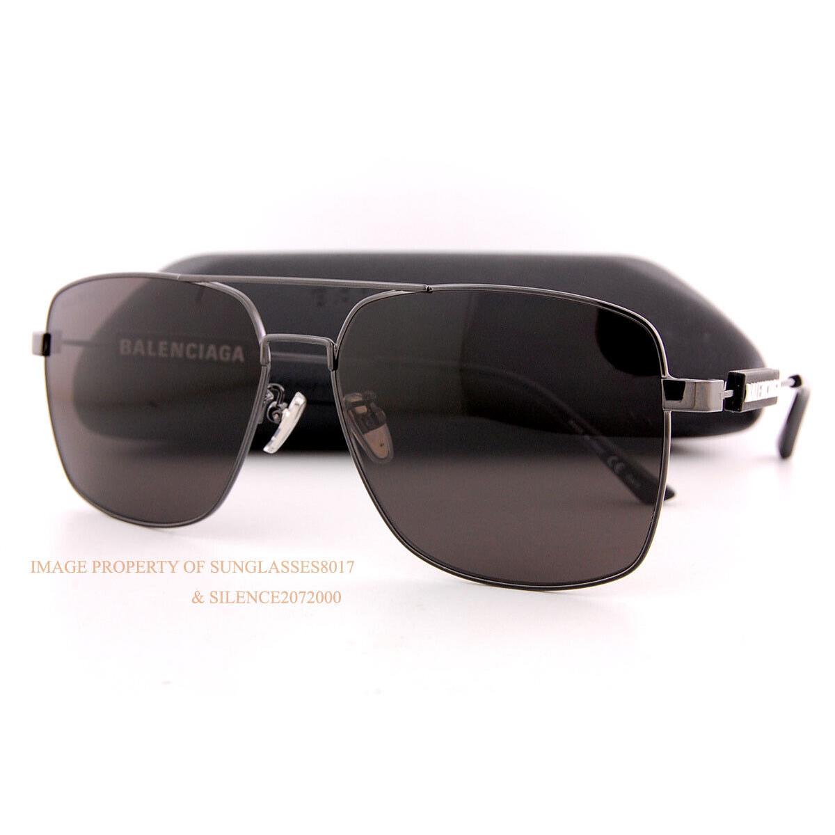 Balenciaga Sunglasses BB 0116/SA-001 Gunmetal/grey For Men