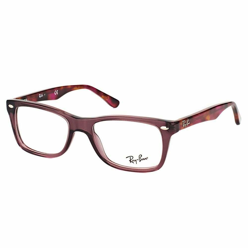 Unisex Ray-ban RX5228 5628 Rectangular Eyeglass Frames - Opal Brown 50mm