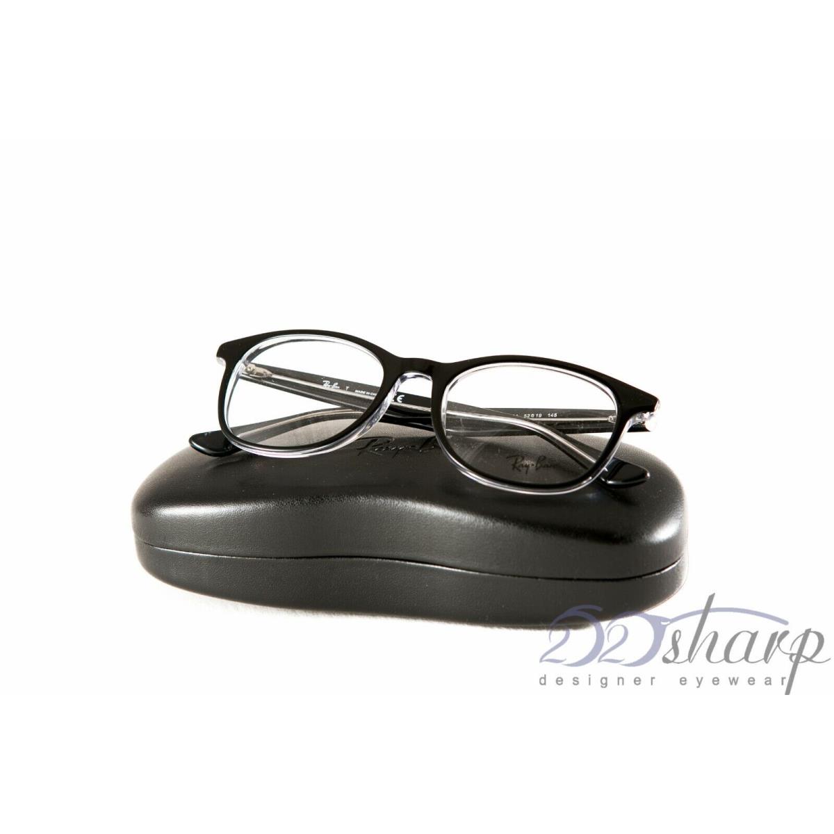 Ray Ban Eyeglasses-rb 5356 2034 52 Top Black ON Transparant