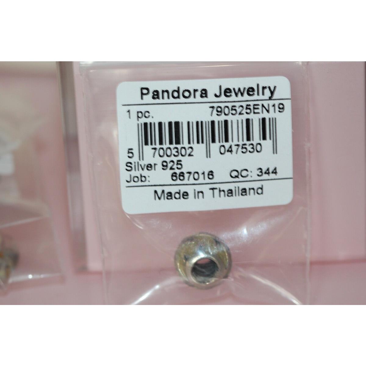 Pandora Beige Vines Charm Retired 790525EN19 Bagtag and Box Beware Fakes