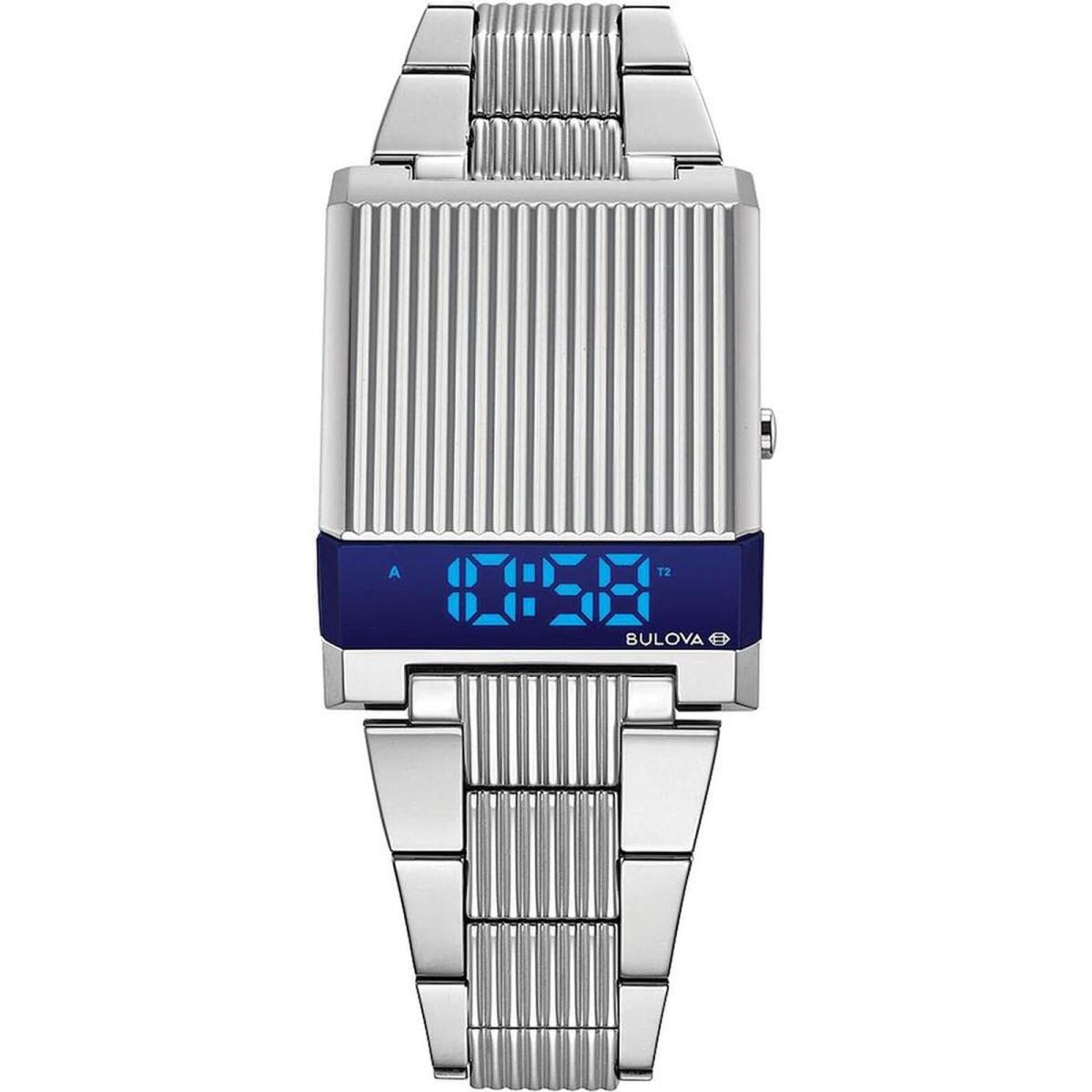 Bulova Mens Archive Series Led Computron Stainless Steel Watch 96C139