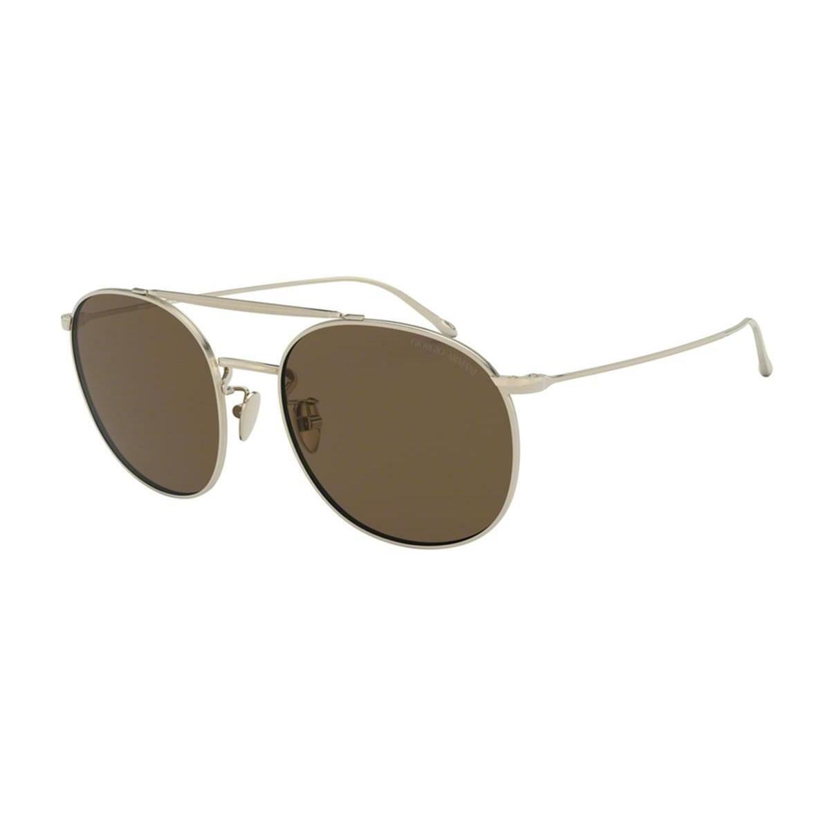 Giorgio Armani Sunglasses AR6092 301373 Pale Gold Metal Pilot