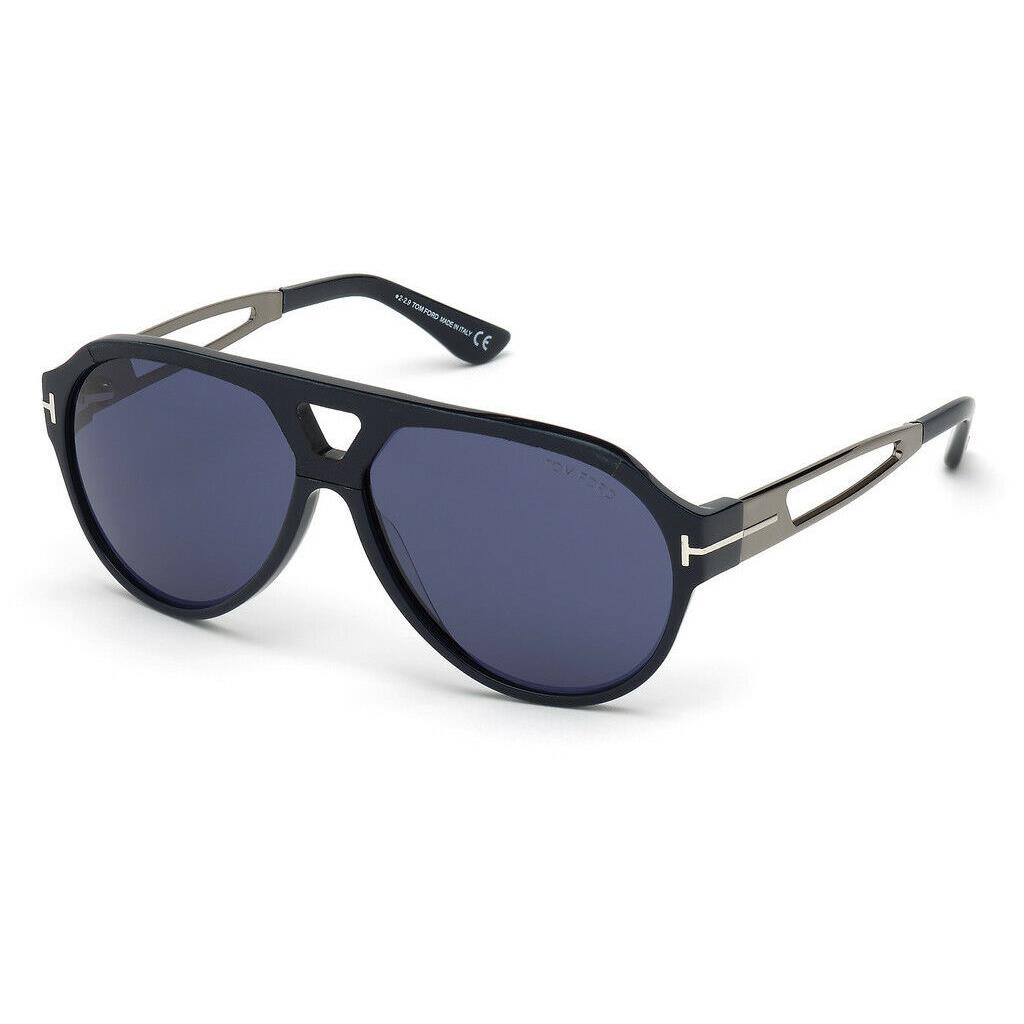 Tom Ford FT0778 90V 0778 Sunglasses Shiny Blue Blue Lens 60mm