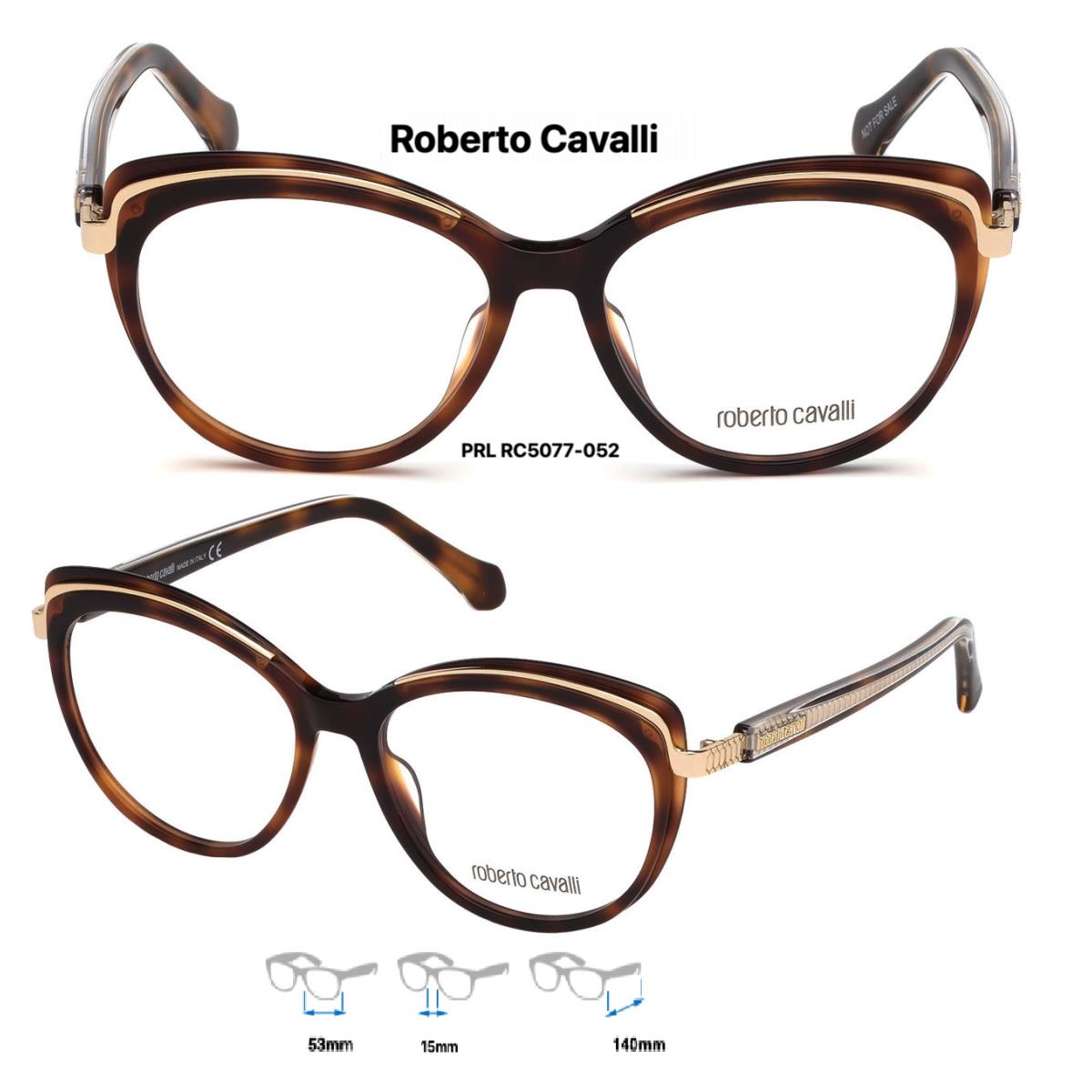 Roberto Cavalli Mulazzo RC5077-052 Eyeglass Frames Havana/gold Size 53mm