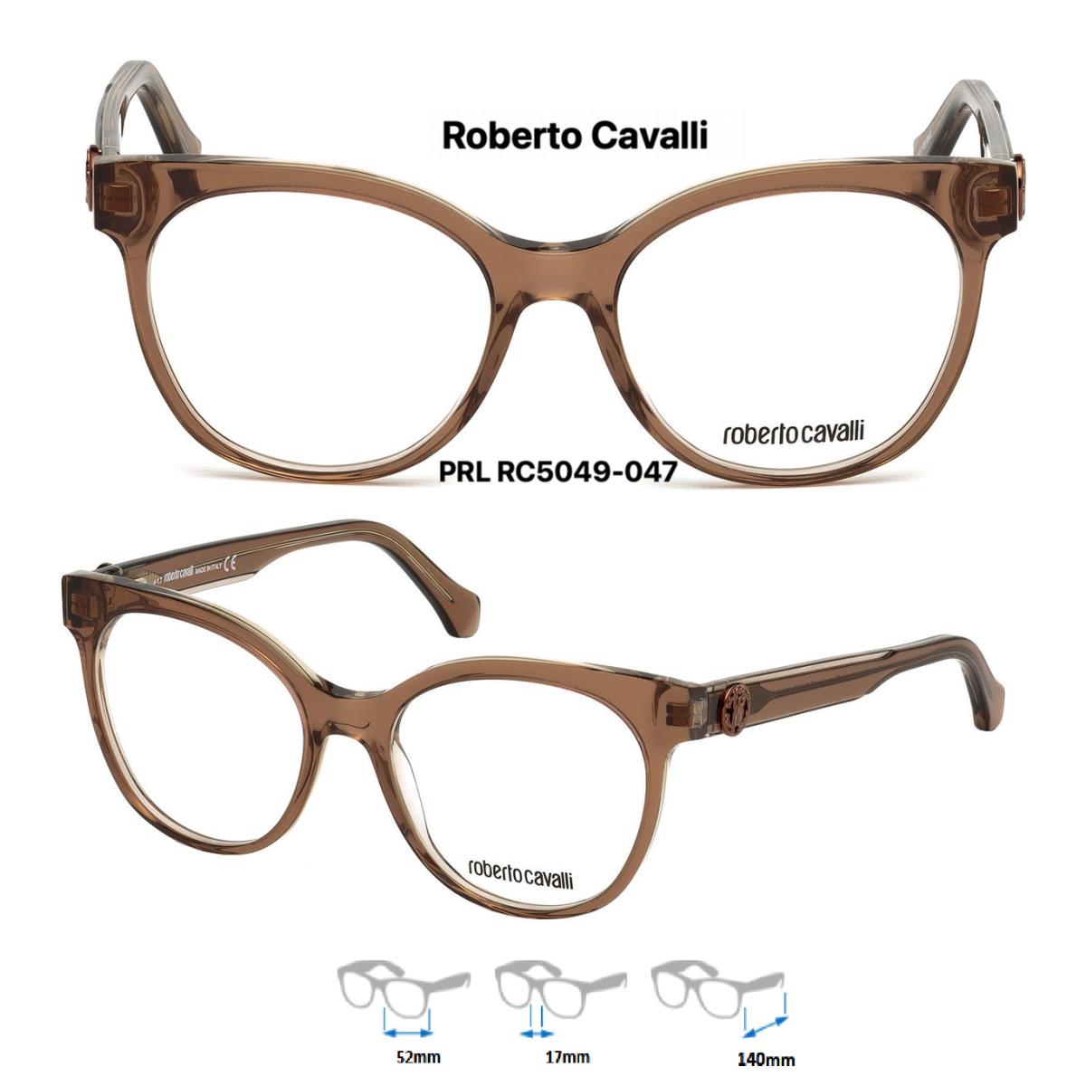 Roberto Cavalli Firenzuola RC5049-047 Eyeglass Frames Womens Brown Size 52mm