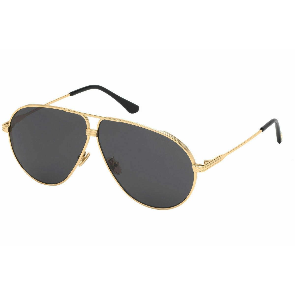 Tom Ford Jet TF734-H 30A Gold Aviator Sunglasses Made IN Italy