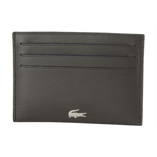 Lacoste Men`s Fitzgerald Dark Brown Leather Card Holder Wallet