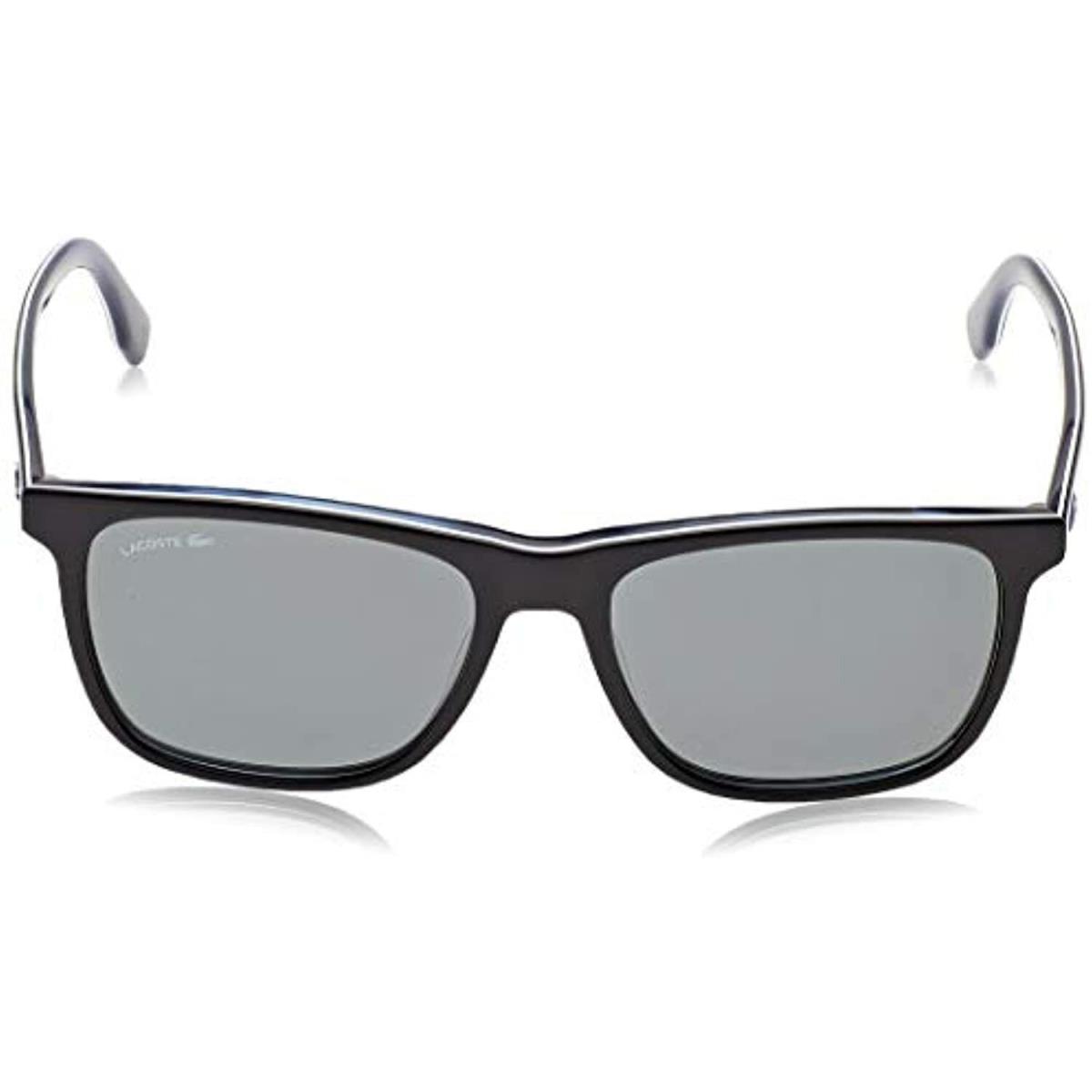 Lacoste L875SP 001 Polarized Black Blue Sunglasses 56mm with Grey Lenses
