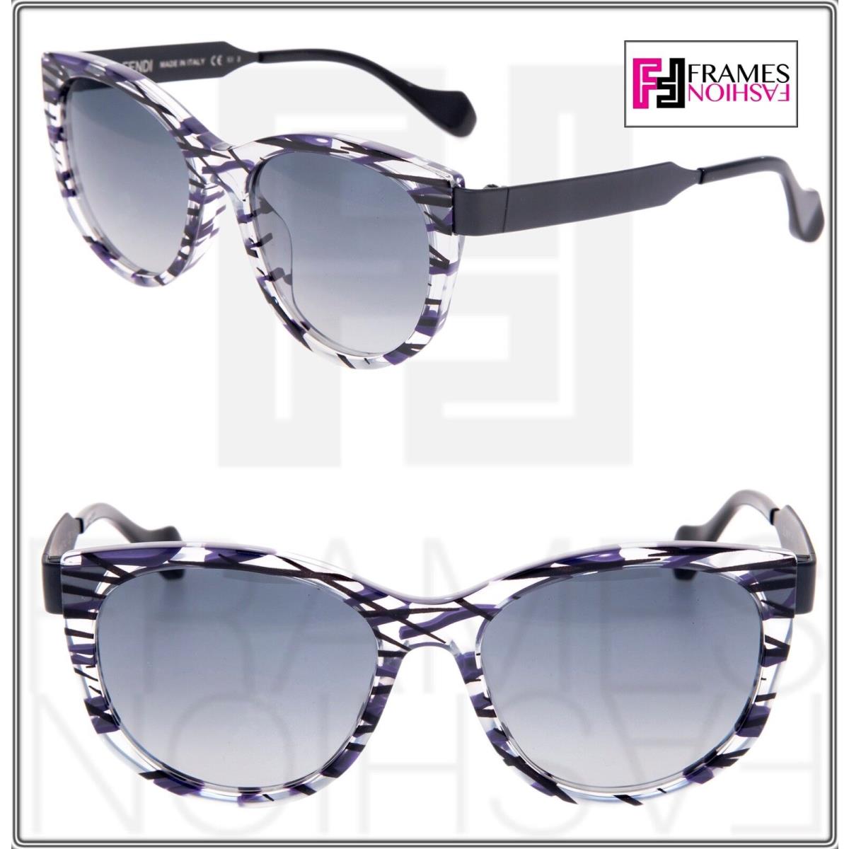 Fendi Thierry Lasry Sliky FF0181S Matte Black Lilac Square Metal Sunglasses 0181