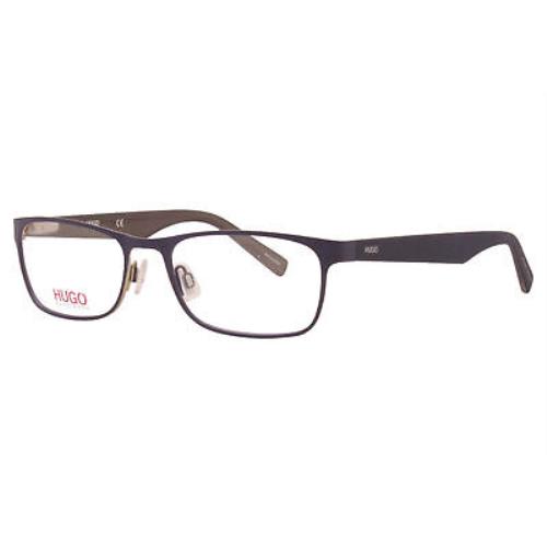 Hugo Boss HG-0209 4NZ Eyeglasses Men`s Matte Blue/grey Optical Frame 54mm