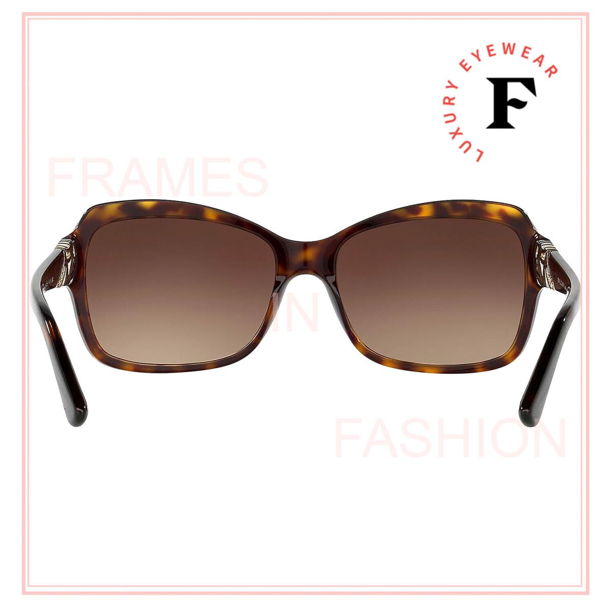 Bvlgari Diva BV8153B Brown Havana Diamante Jewel Enamel Square Sunglasses 8153