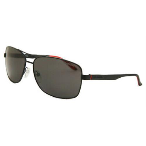 Carrera 8014/S 003M9 Sunglasses Matte Black Frame Grey Polarized Lenses 61 mm