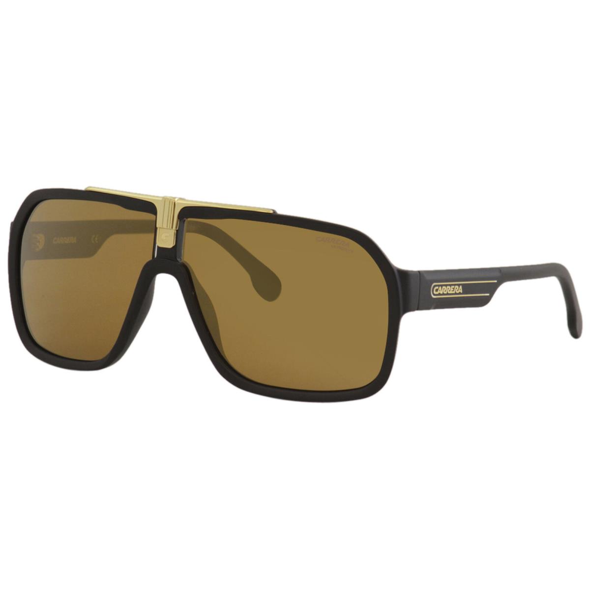 Carrera 1014S I46K1 Sunglasses Men`s Black/brown/gold Mirror Pilot 64mm