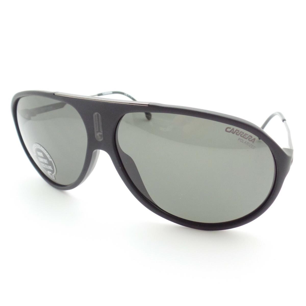 Carrera Hot 65 003M9 Matte Black Green Polarized Sunglasses - Frame: Matte Black, Lens: Grey