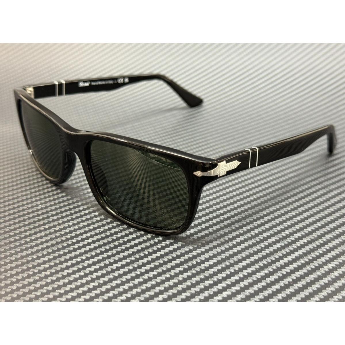 Persol PO3048S 95 31 Black Rectangle Square Men`s Sunglasses 58 mm