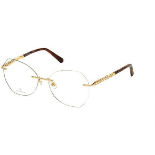 Swarovski SK5345 Shiny Deep Gold Eyeglasses