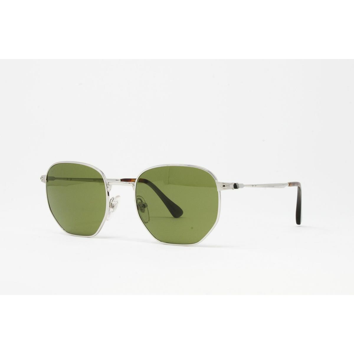 Persol Men`s Sunglasses PO2446S 518/4E Silver Green Lens 52mm