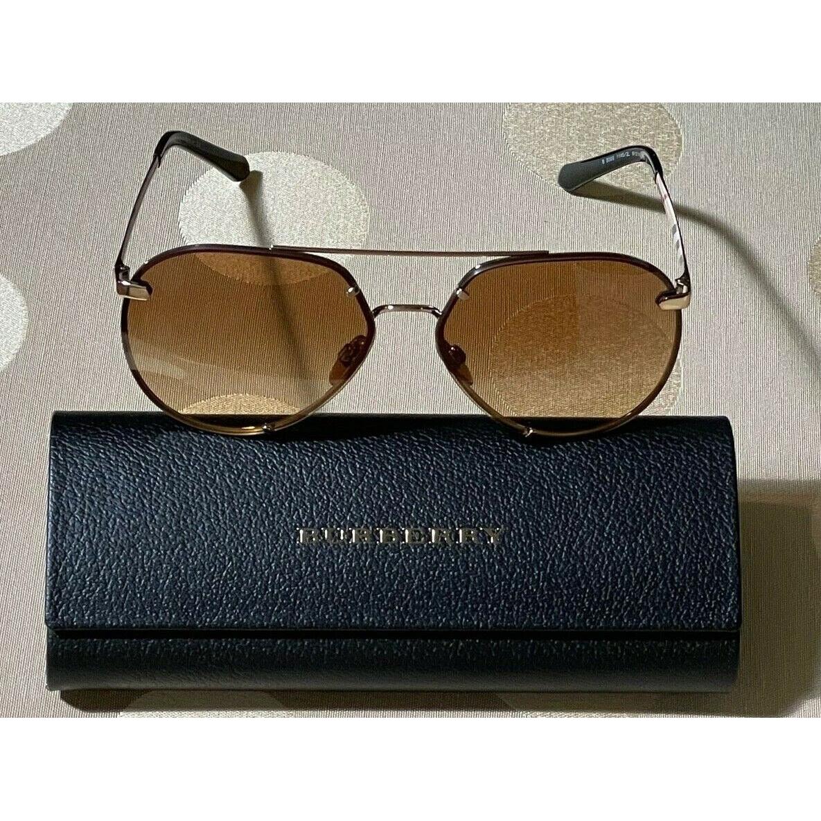 burberry trench 61mm aviator sunglasses