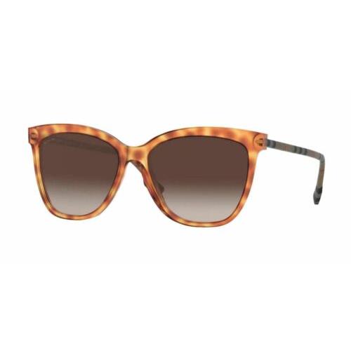 Burberry BE4308 385713 Light Havana Square Cat Eye Women`s 56 mm Sunglasses