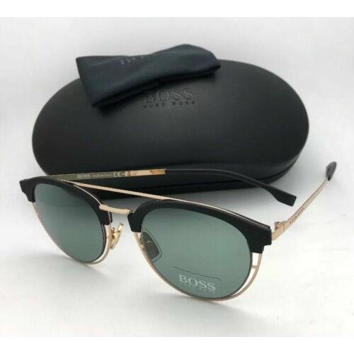 Hugo Boss Sunglasses 0784/S J5G5L 49-21 145 Gold Matte Black Frame w/ Grey