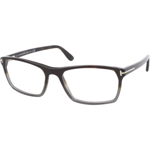 Eyeglasses Tom Ford FT 5295 055 Shiny Grad. Havana-to-transp. Grey/blue Block L