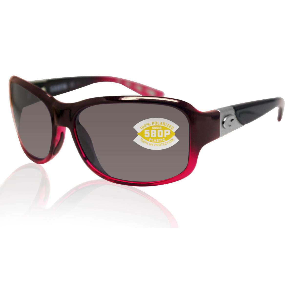 Costa Del Mar Inlet Pomegranate Fade Frame Gray 580P Plastic Polarized Lens