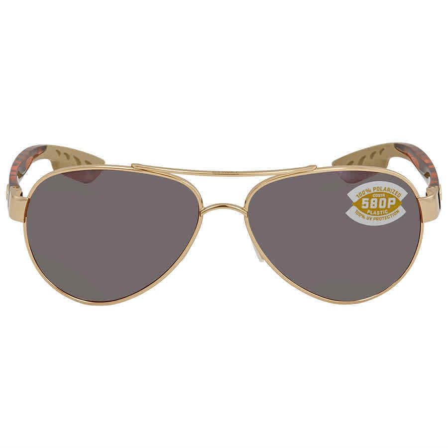 Costa Del Mar Loreto Copper Silver Mirror Polarized Polycarbonate Pilot Ladies