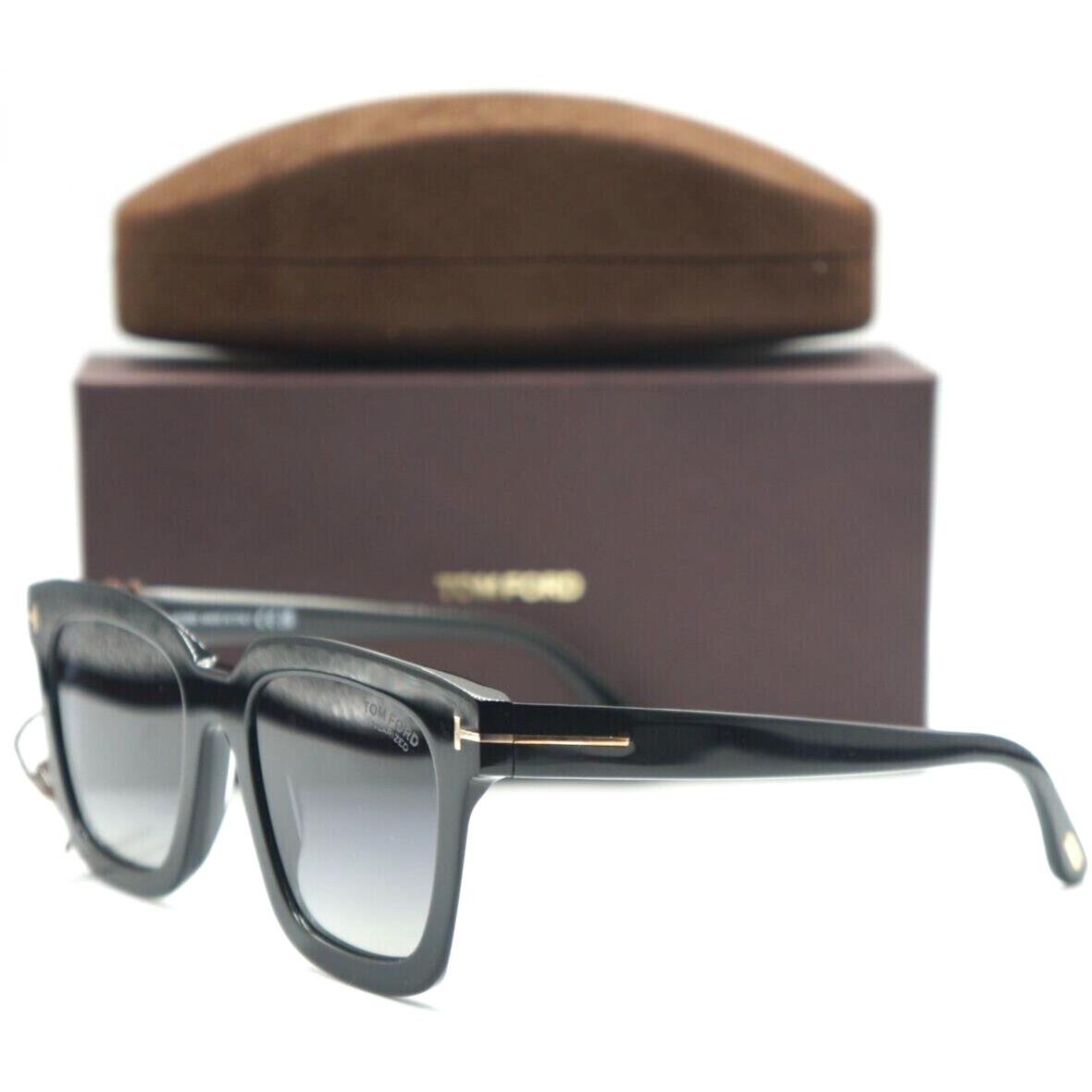 Tom Ford Sari TF690 01D Black W/grey Polarizd Gradient Lens Sunglasses 52-20