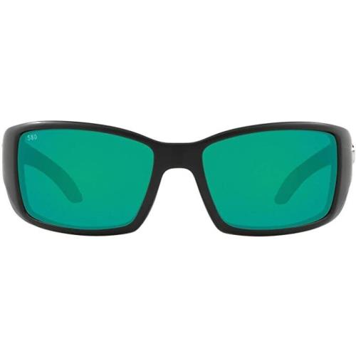 Costa Del Mar Mens Blackfin 580G Polarized Round Sunglasses Black/green 62mm