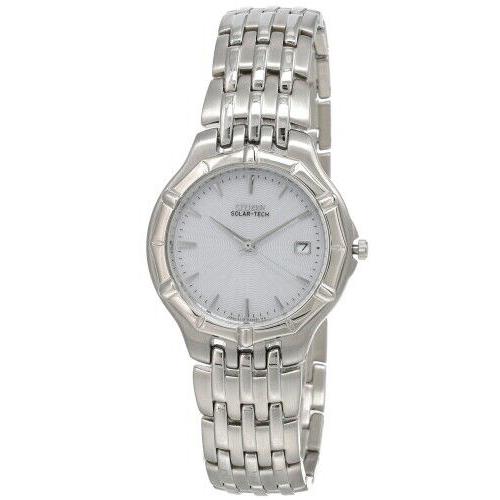 Citizen Solar-tech White Dial Stainless Steel Men`s Watch AP8080-57A