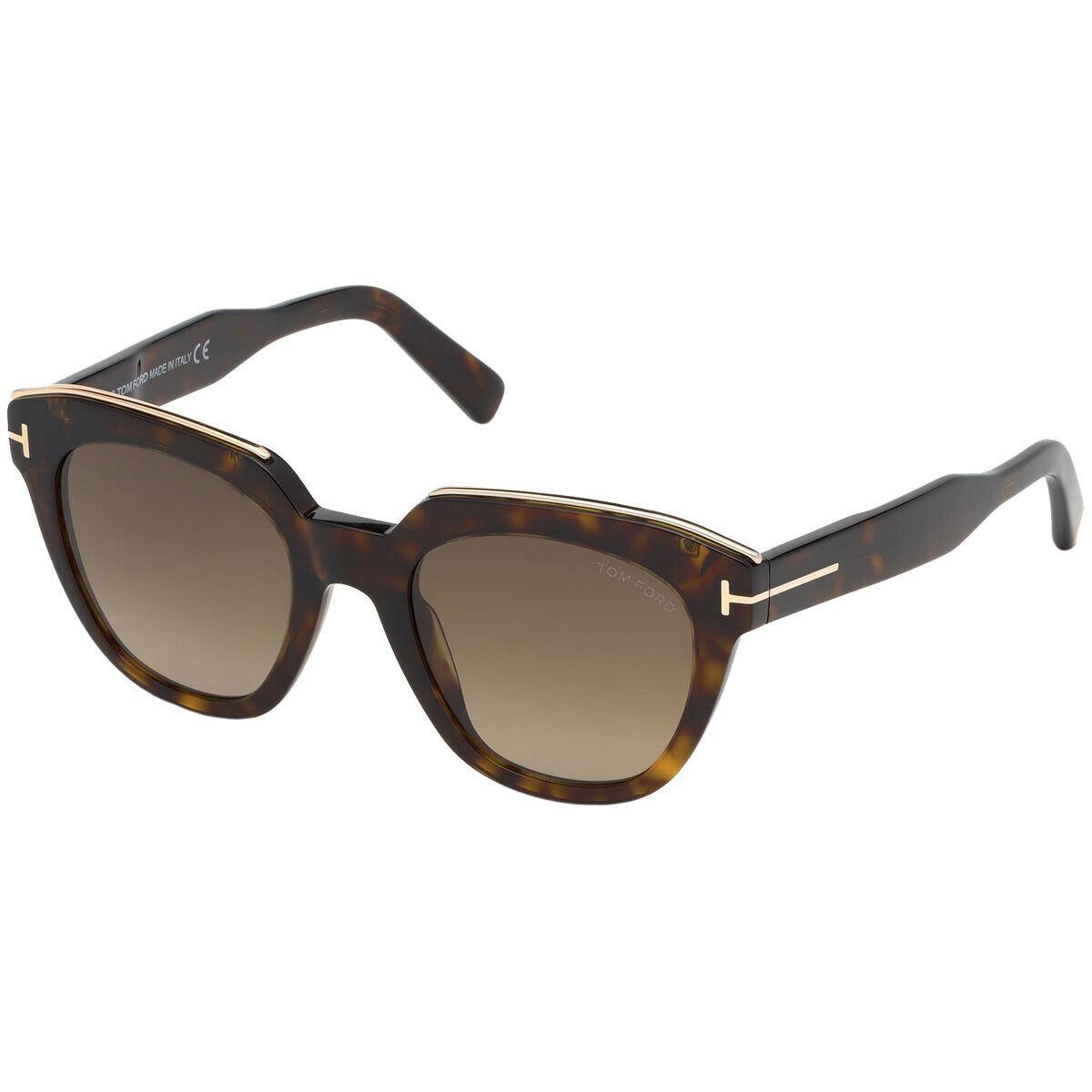 Tom Ford HALEY-02 TF686-F 52K Dark Havana Gold Sunglasses Made IN Italy