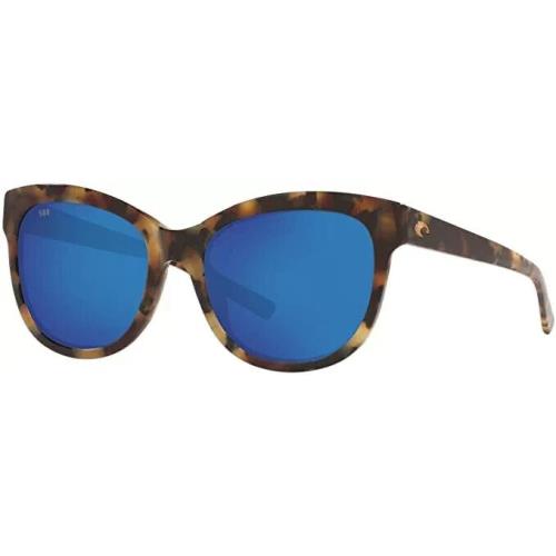 Costa Del Mar Shiny Vintage Tortoise/blue Mirror 580G Polarized 55 mm Sunglasses