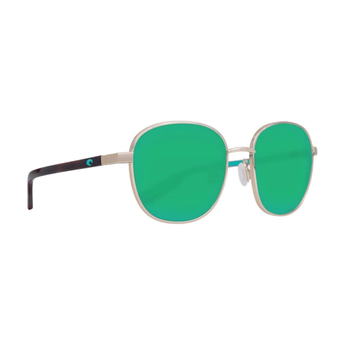 Costa Del Mar Egret Sunglasses 296 Shiny Gold W/green Mirror 580P