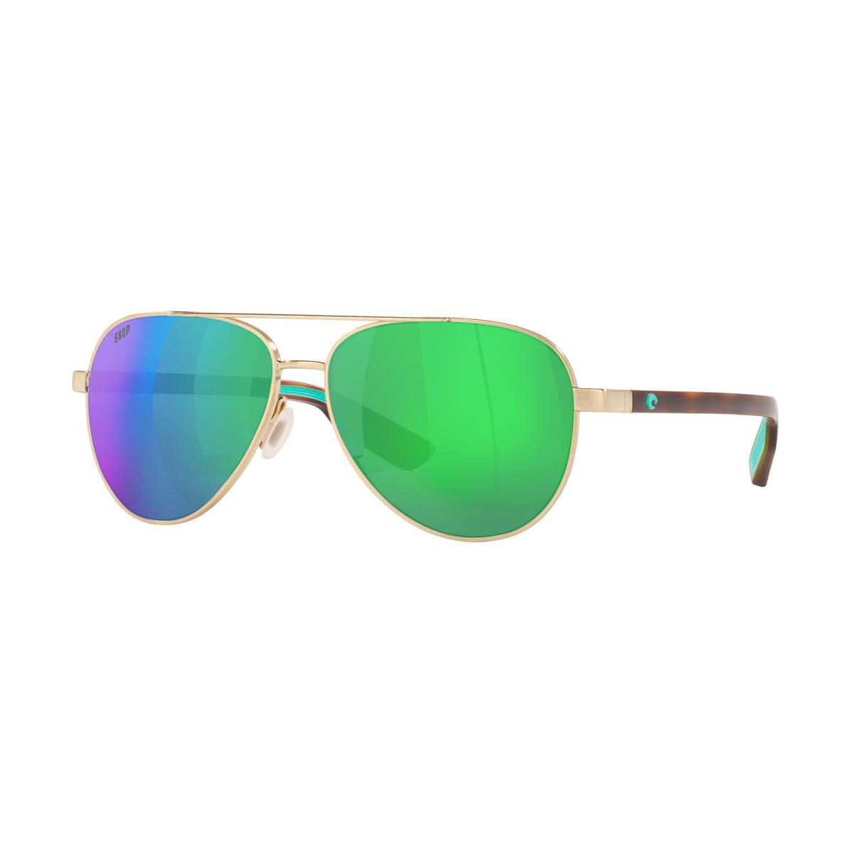 Costa Del Mar 06S 4002 Peli 287 Brushed Gold Green mi 400202 Sunglasses