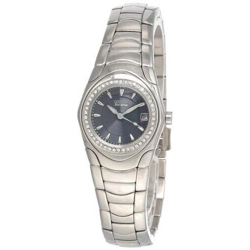 Citizen Eco Drive Dark Blue Dial SS Women`s Watch EW0410-55L