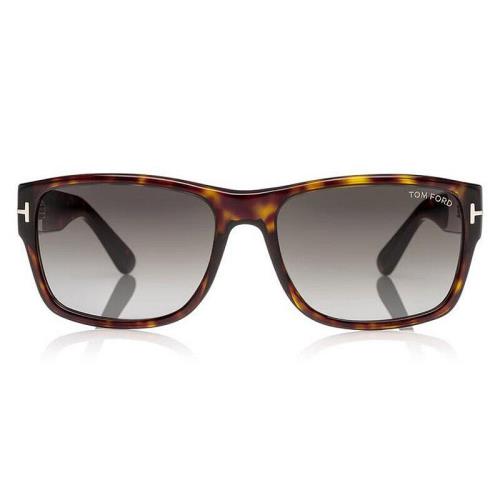 Tom Ford FT0445 Mason Sunglasses Shiny Dark Havana Gradient Smoke 58mm