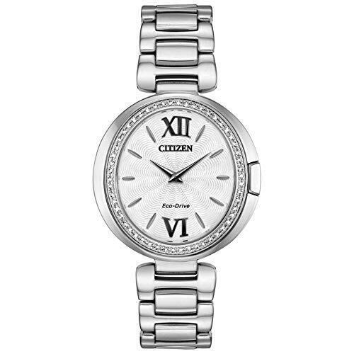 Ladies` Citizen Eco-drive Capella Diamond Stainless Steel Watch EX1500-52A