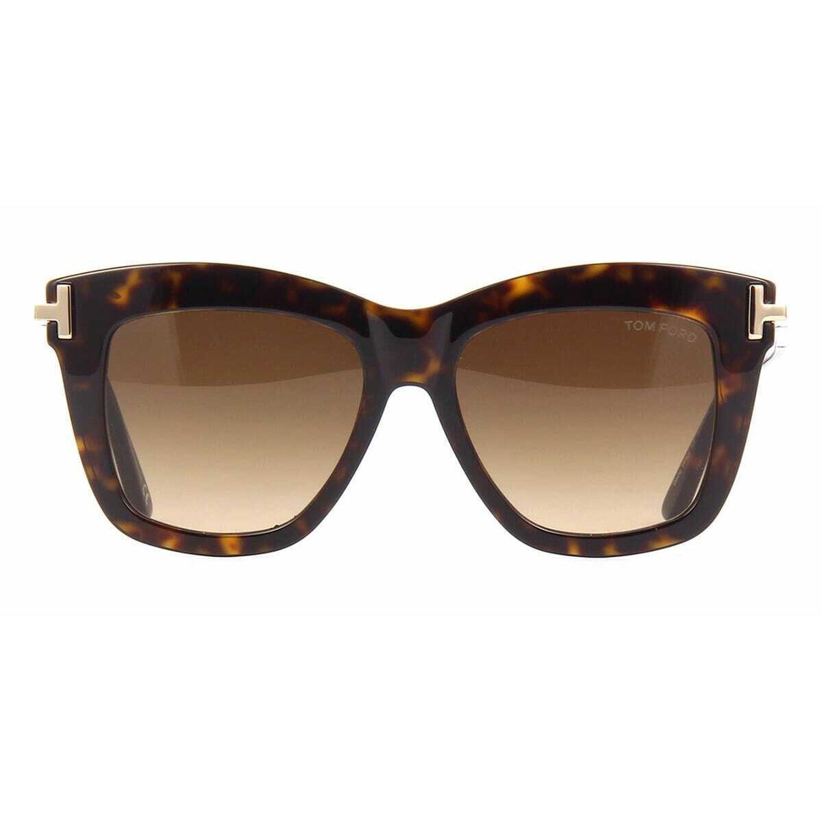 Tom Ford FT0822 52F Sunglasses Dark Havana Frame Gradient Brown Lenses 52mm