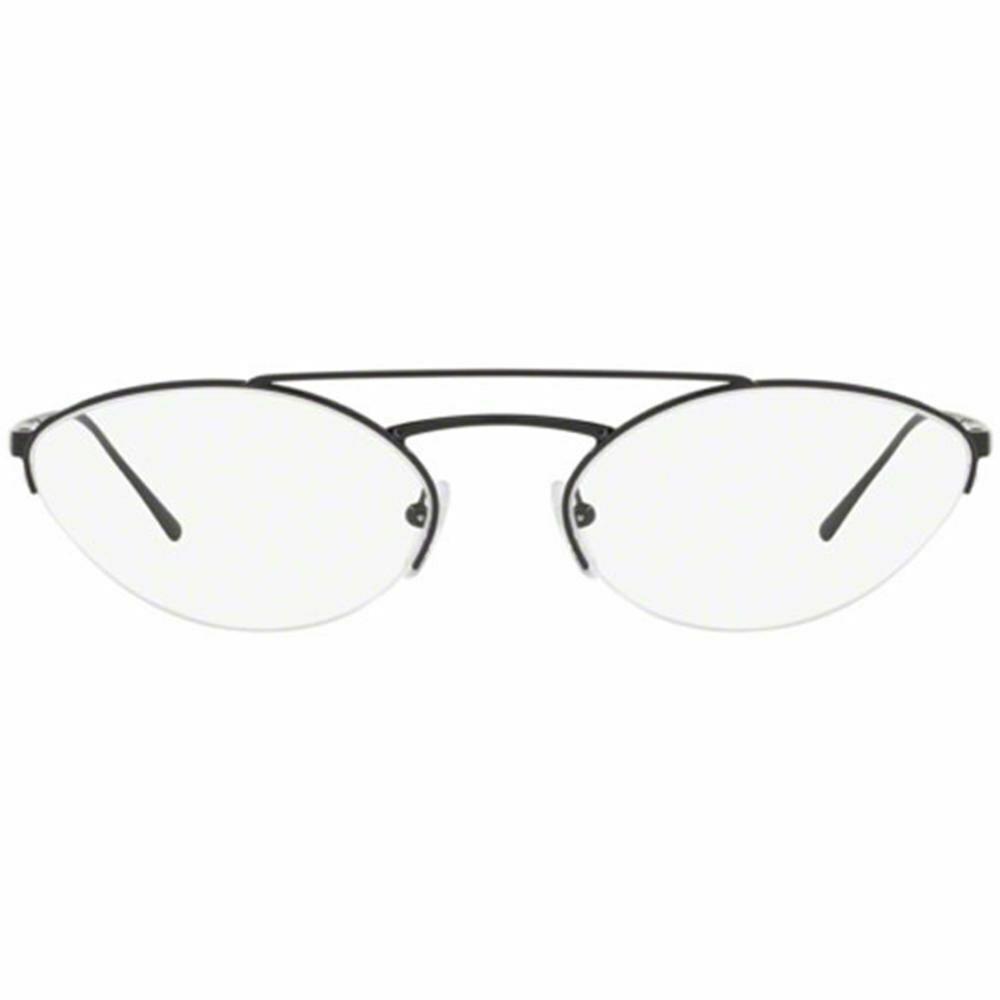 Prada Oval Women`s Eyeglasses Black Frame W/demo Lens PR62VV 1AB1O1