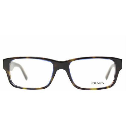 Prada Eyeglasses Pr 16mv Zxh1o1 55mm Tortoise Denim Rectangle Frame 55mm 679420301761 Prada 