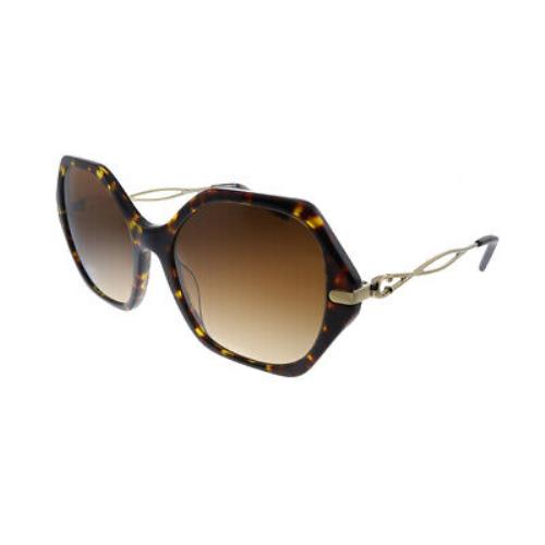 Coach C3345 HC 8315 512074 Dark Tortoise Plastic Sunglasses Brown Lens