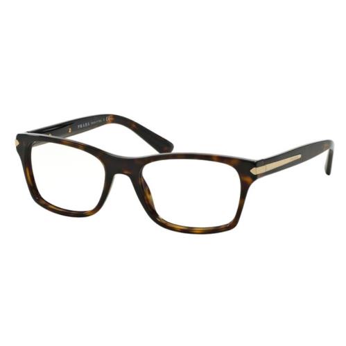 Prada Vpr 16S-F Eyeglass Frames Havana Full Rim Acetate with Case and Box