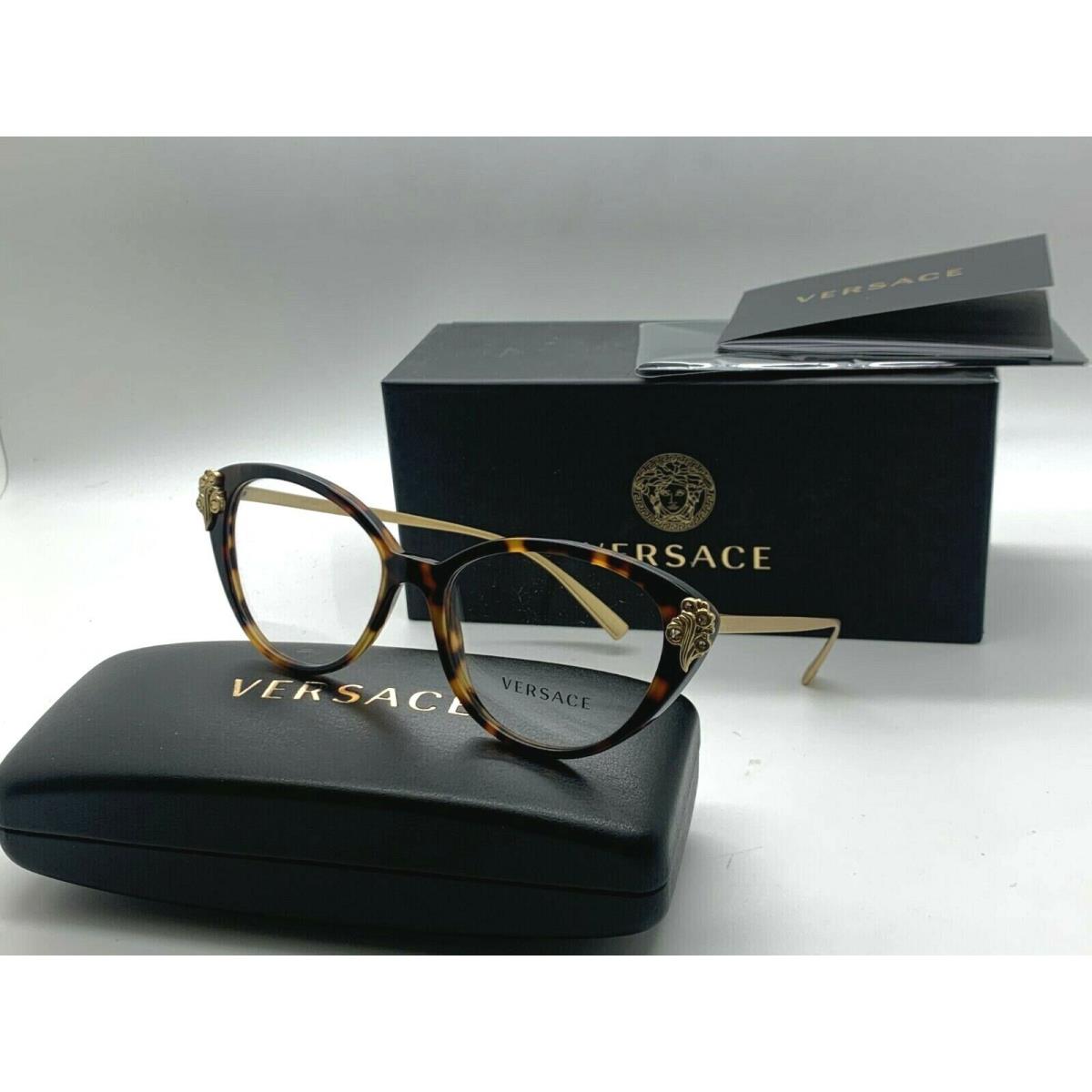 Versace Mod. 3262B 5267 Tortoise/gold Cats Eye 54-16-140MM Eyeglasses Italy