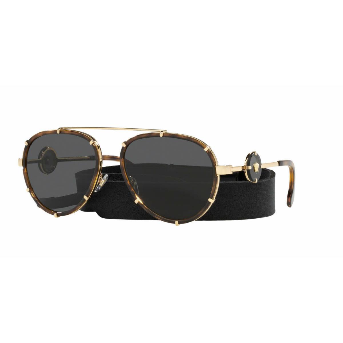 Versace Sunglasses VE2232 147087 61mm Havana / Dark Grey Lens