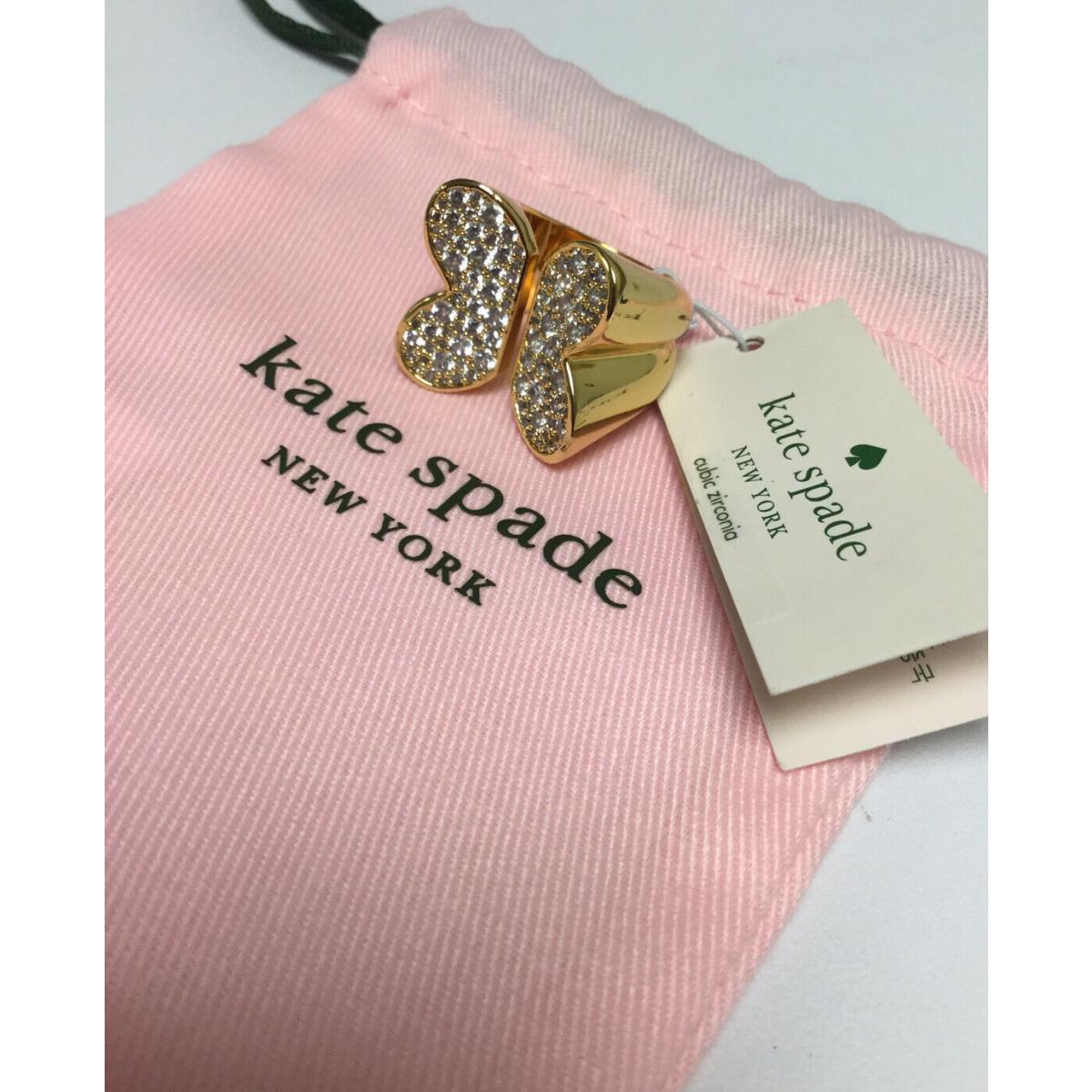 Kate Spade New York in a Flutter Pave Butterfly Ring Size 7 w/ KS Dust Bag