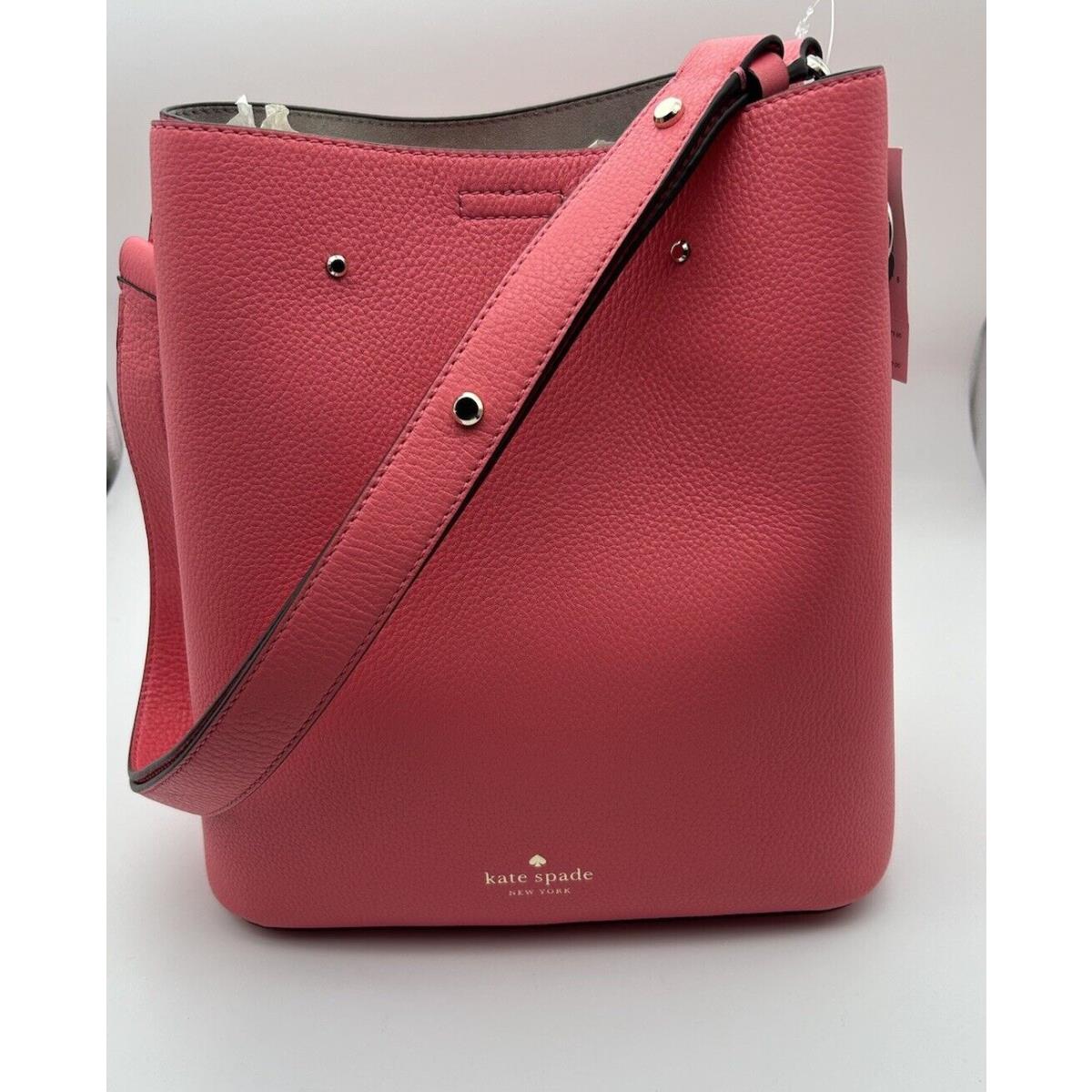 Kate Spade New York Marti Leather Bucket Crossbody Shoulder Bag Purse