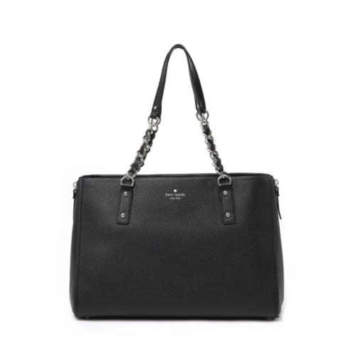 Kate Spade New York Cobble Hill Andee Leather WKRU7113 PXRU3179 Large Tote Bag - Exterior: Black